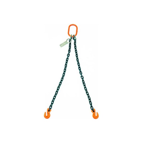Mazzella Lifting B151091 4' Double Leg Chain Sling W/ Grab Hook